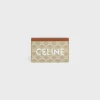 Card holder in TRIOMPHE CANVAS WITH CELINE PRINT