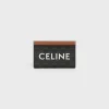 Card holder in Triomphe canvas with Celine Print