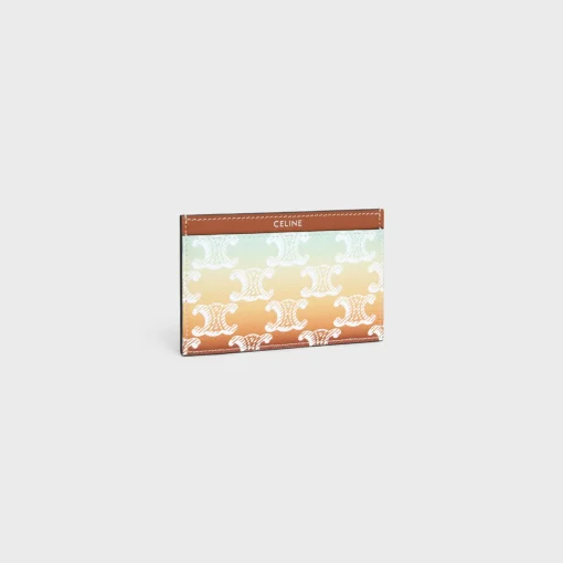 Card holder in TRIOMPHE CANVAS SUNSET AND CALFSKIN