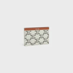 Card holder in Triomphe canvas AND calfskin