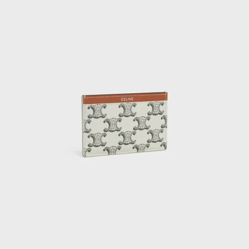 Card holder in Triomphe canvas AND calfskin