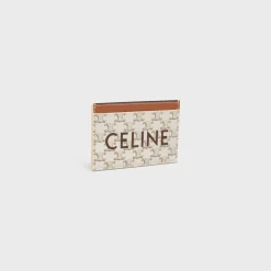 Card holder in Triomphe canvas with Celine Print