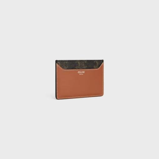 CARD HOLDER in Triomphe canvas AND calfskin