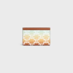Card holder in TRIOMPHE CANVAS SUNSET AND CALFSKIN