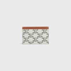 Card holder in Triomphe canvas AND calfskin