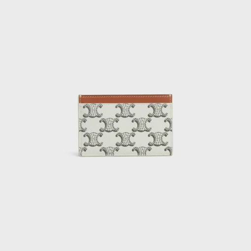 Card holder in Triomphe canvas AND calfskin