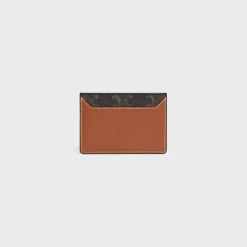 CARD HOLDER in Triomphe canvas AND calfskin