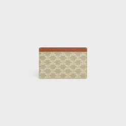 Card holder in TRIOMPHE CANVAS WITH CELINE PRINT
