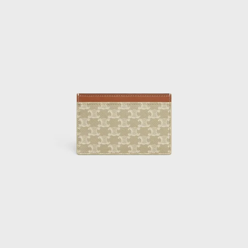 Card holder in TRIOMPHE CANVAS WITH CELINE PRINT
