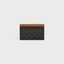 Card holder in Triomphe canvas with Celine Print