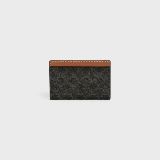 Card holder in Triomphe canvas with Celine Print