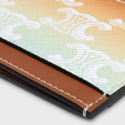 Card holder in TRIOMPHE CANVAS SUNSET AND CALFSKIN