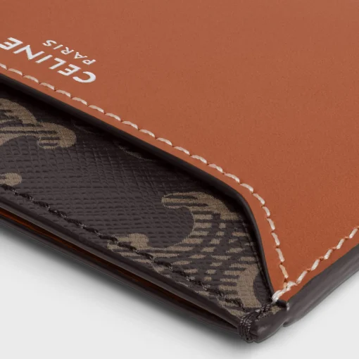 CARD HOLDER in Triomphe canvas AND calfskin