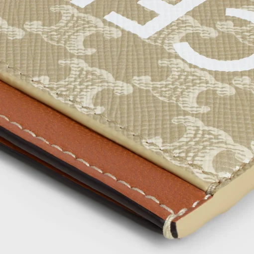 Card holder in TRIOMPHE CANVAS WITH CELINE PRINT