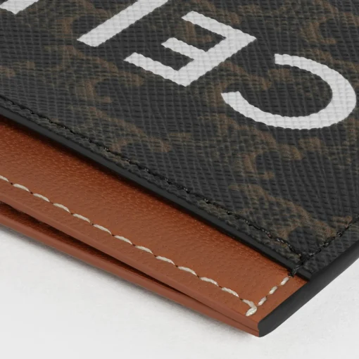 Card holder in Triomphe canvas with Celine Print