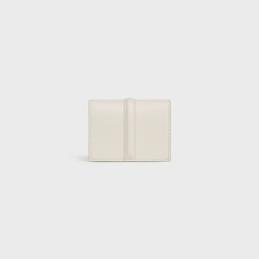 16 CARD HOLDER WITH FLAP in SHINY CALFSKIN