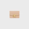 CARD HOLDER WITH FLAP TRIOMPHE in Shiny calfskin