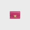 CARD HOLDER WITH FLAP TRIOMPHE in Shiny calfskin