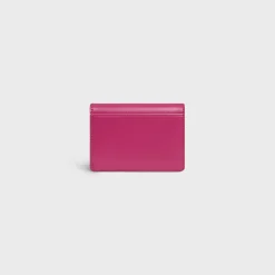 CARD HOLDER WITH FLAP TRIOMPHE in Shiny calfskin