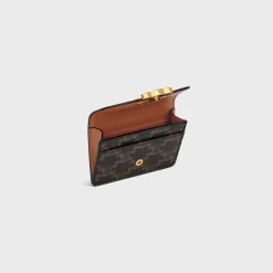 CARD HOLDER WITH FLAP TRIOMPHE in Triomphe Canvas