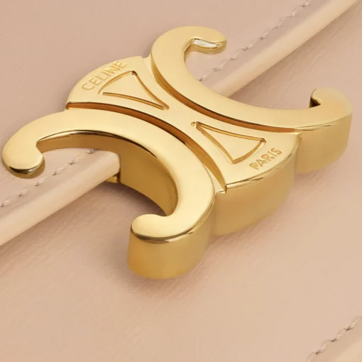 CARD HOLDER WITH FLAP TRIOMPHE in Shiny calfskin
