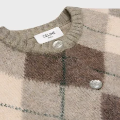cardigan in argyle alpaca wool