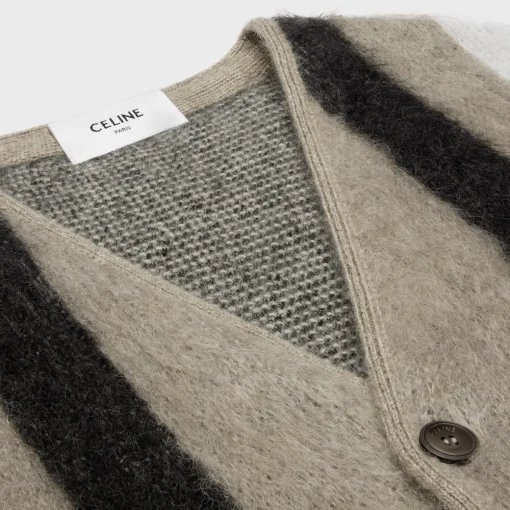 cardigan in brushed mohair