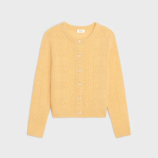 cardigan in Shetland pointelle