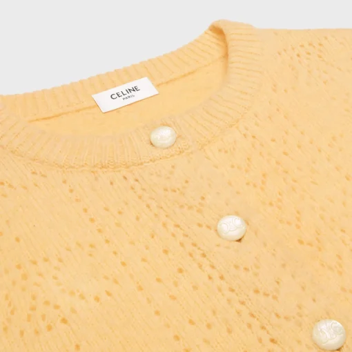 cardigan in Shetland pointelle