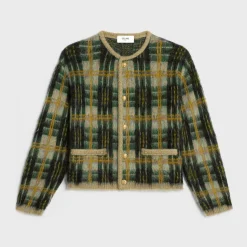 cardigan jacket in brushed mohair