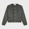 cardigan jacket in brushed mohair
