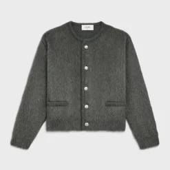 cardigan jacket in brushed mohair