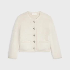 Cardigan jacket in brushed mohair