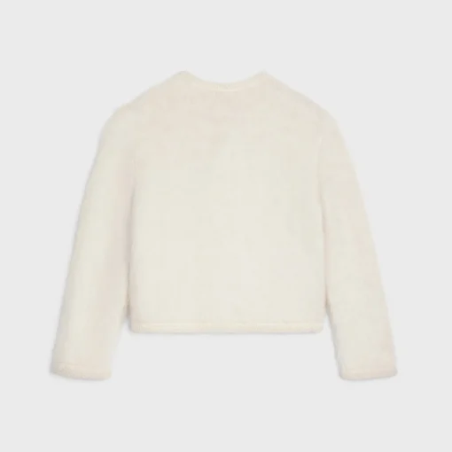 Cardigan jacket in brushed mohair