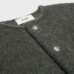 cardigan jacket in brushed mohair
