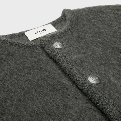 cardigan jacket in brushed mohair
