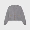 cardigan with gourmettes in heritage cashmere