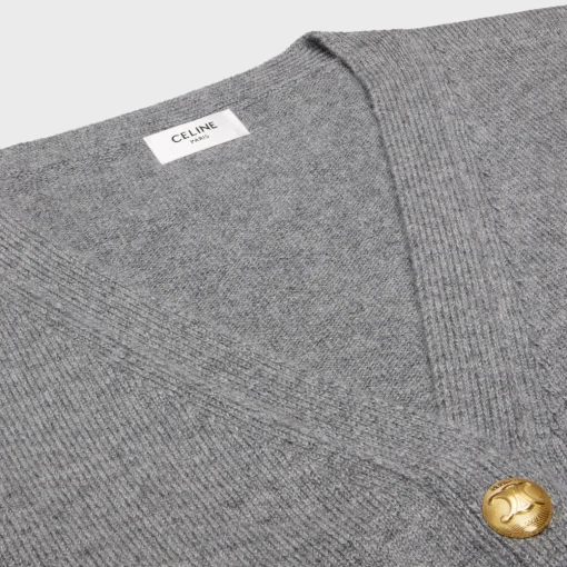 cardigan with gourmettes in heritage cashmere