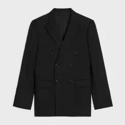 carnaby jacket in striped wool gabardine