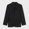 carnaby jacket in striped virgin wool
