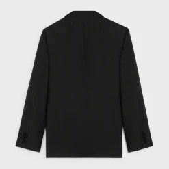 carnaby jacket in striped wool gabardine