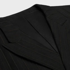 carnaby jacket in striped wool gabardine