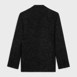 carnaby jacket with rhinestones in double-face wool