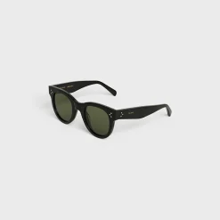 Cat Eye S003 Sunglasses in Acetate with Mineral Glass Lenses