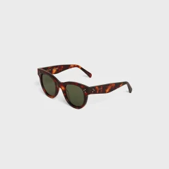 Cat Eye S003 Sunglasses in Acetate with Mineral Glass Lenses