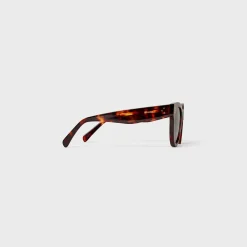 Cat Eye S003 Sunglasses in Acetate with Mineral Glass Lenses