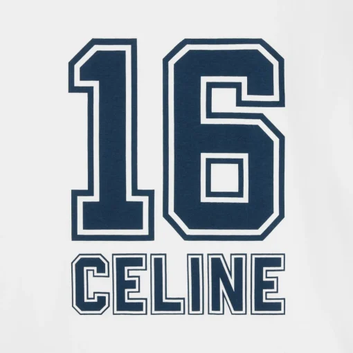 celine 16 boxy t-shirt in cotton jersey