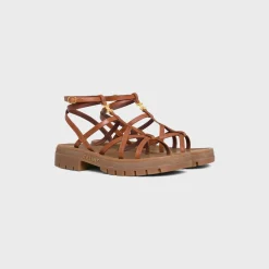 CELINE - CLEA TRIOMPHE STRAPPY SANDAL in CALFSKIN - VEGETAL TANNING