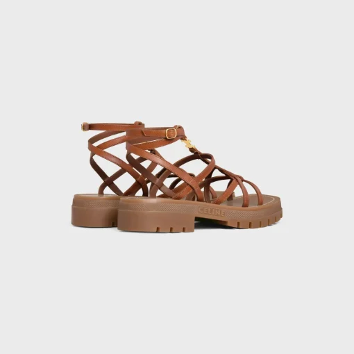 CELINE - CLEA TRIOMPHE STRAPPY SANDAL in CALFSKIN - VEGETAL TANNING