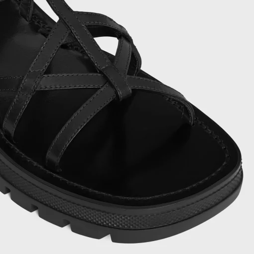 CELINE - CLEA TRIOMPHE STRAPPY SANDAL in CALFSKIN - VEGETAL TANNING